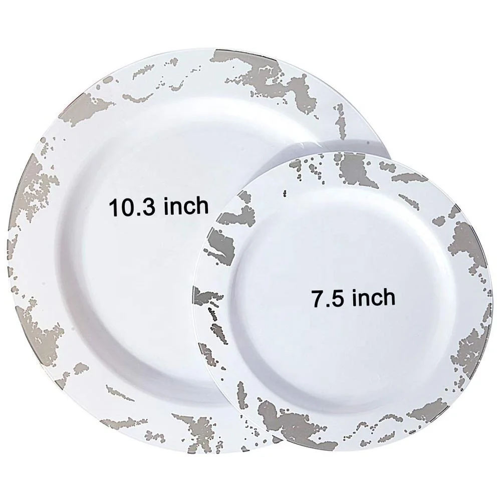 175pcs Best Price Holiday Clear Disposable Plastic Dinnerware sets