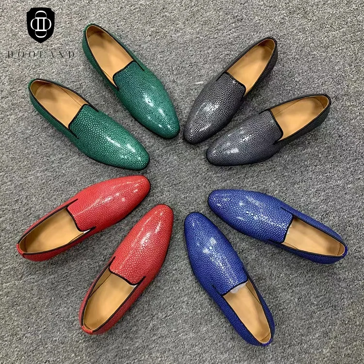 Exotic high quality genuine stingray leather real stingray skin mens Oxford dress shoes