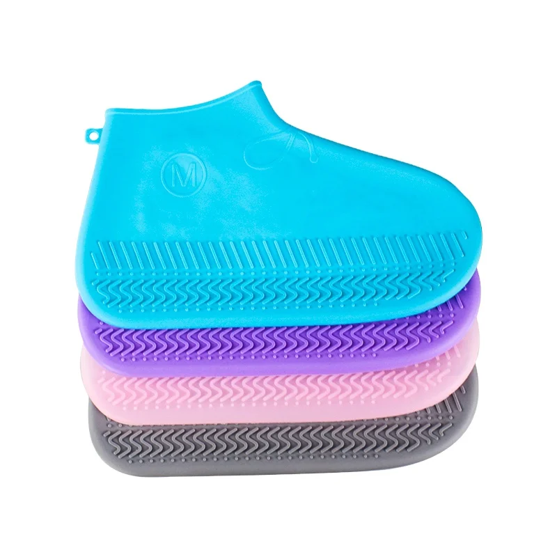 Reusable waterproof silicone rain shoes covers foldable and wearable rain boots