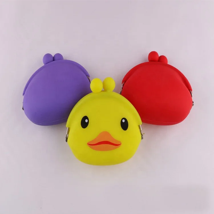 Smile Luxury Metal Clip Kawaii Cute Round Animal Print Waterproof  kids ladies Customized Mini Silicone Coin Purse for Girls