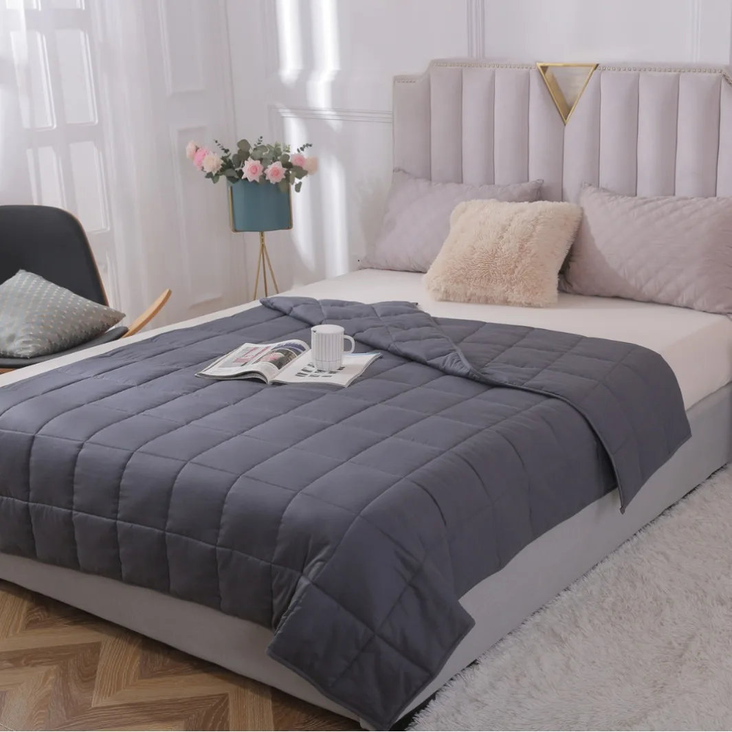 Customized Weighted Blanket with Cover, Premium Heavy Blankets, Calm Sleeping for Adult and Kids, Durable Quilt