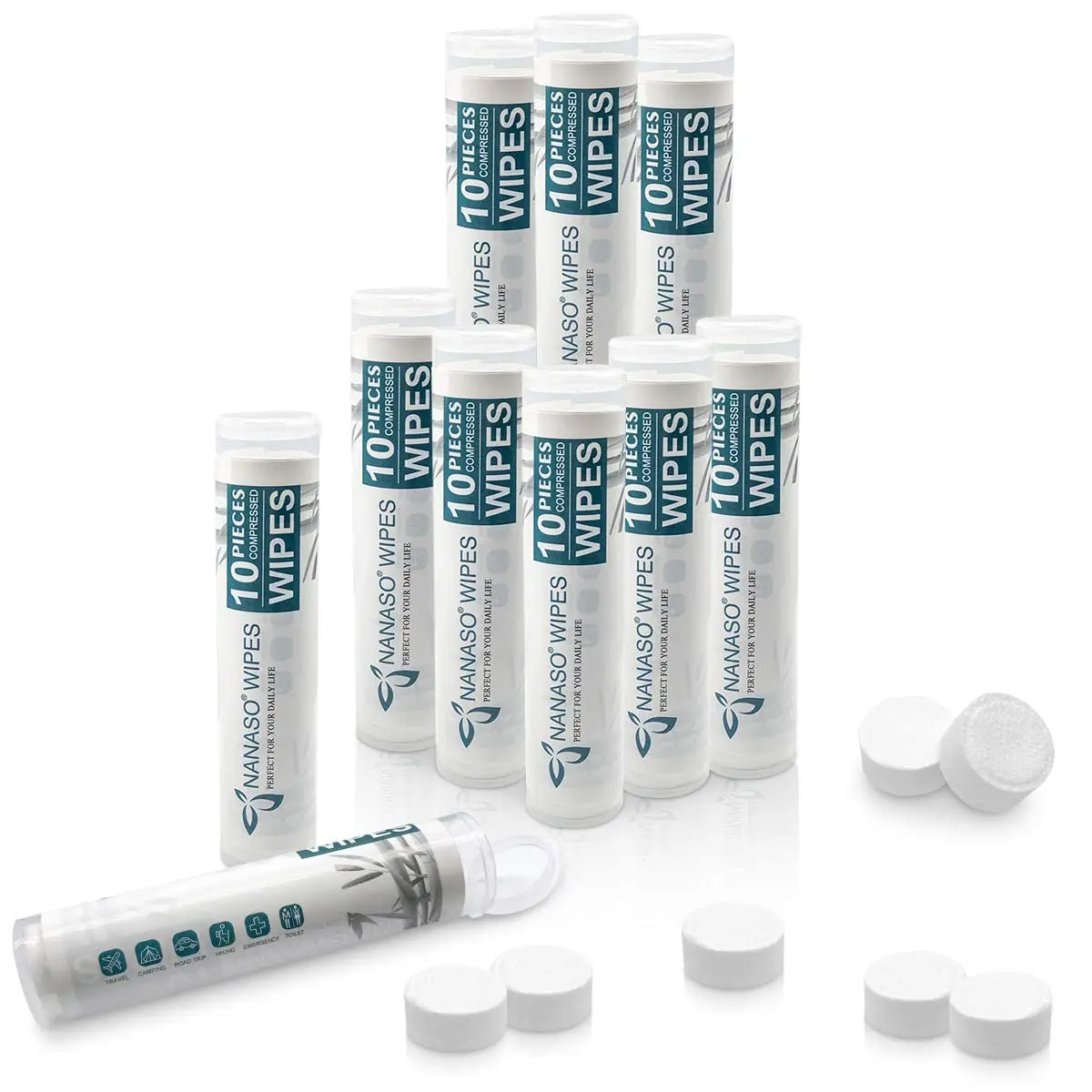 Compressed Wipes, Towels, or Compact Toilet Paper Tablets,for Travel, Home, Outdoor Activities (Daily Use(100)