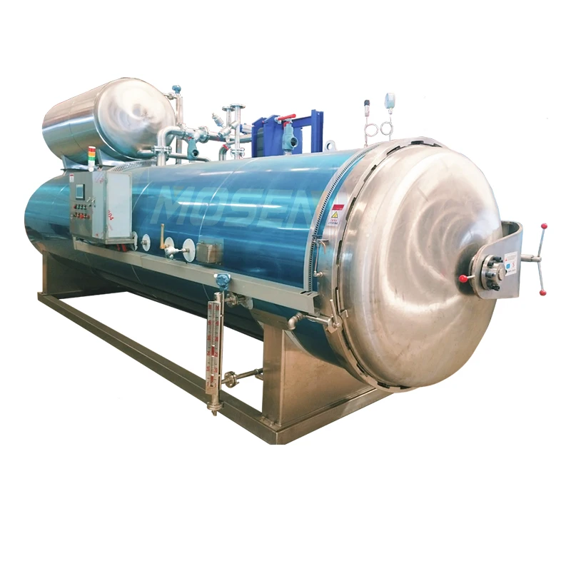 Horizontal food sterilizer retort glass battles tin cans retort pouch autoclave