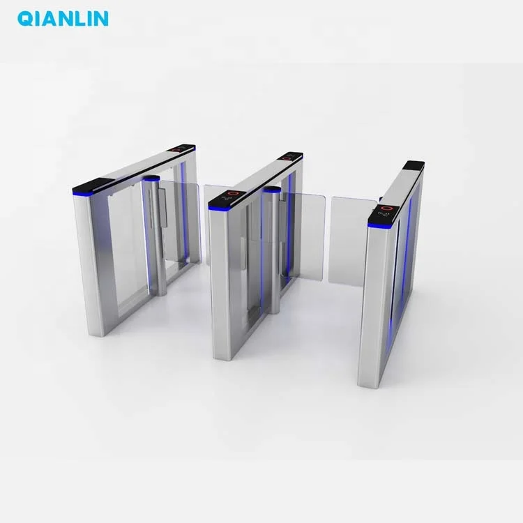 access control system glass door automatic full height flap turnstile / security speed turnstile