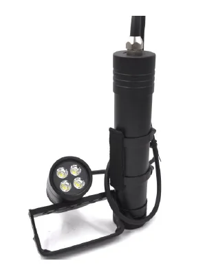 4*XHP35 LED 6000 lumen scuba diving flashlight underwater IP68 canister light