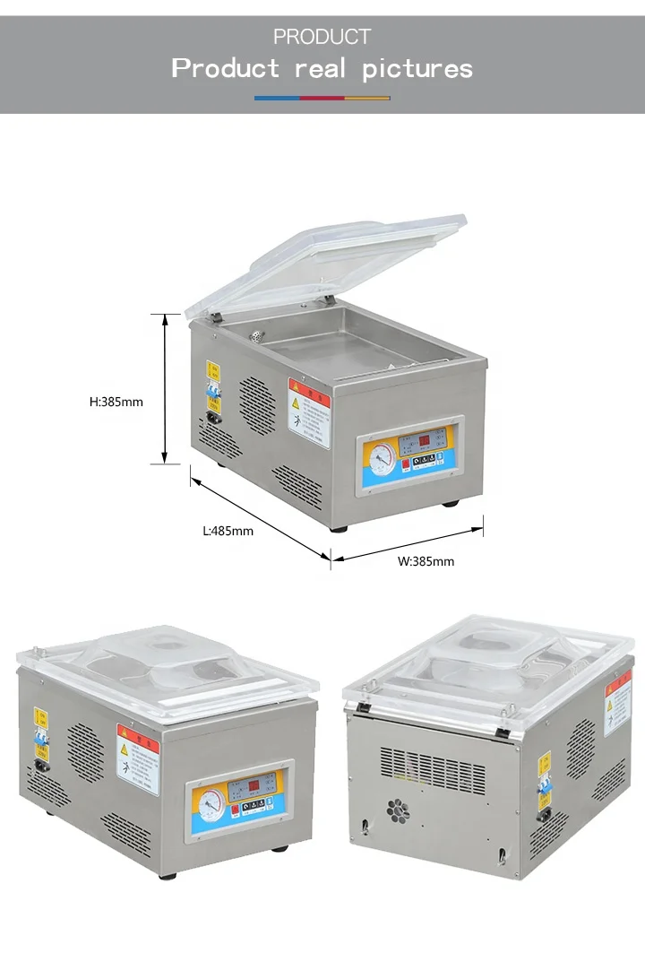 Plastic Bag Portable semi-automatic Food Single Chamber Sealer Sealing Vacuum Packing Machine