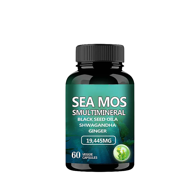 OEM куркума Bladderwrack комплексный хлорофилл ACV морской мох черного масла в капсулах
