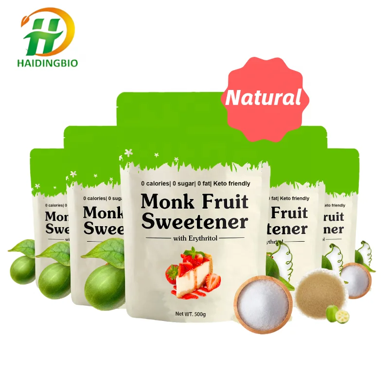 Wholesale Sugar Substitute Zero Calorie Golden/Classical Monk Fruit Sweetener with Natural Erythritol Allulose Stevia Together