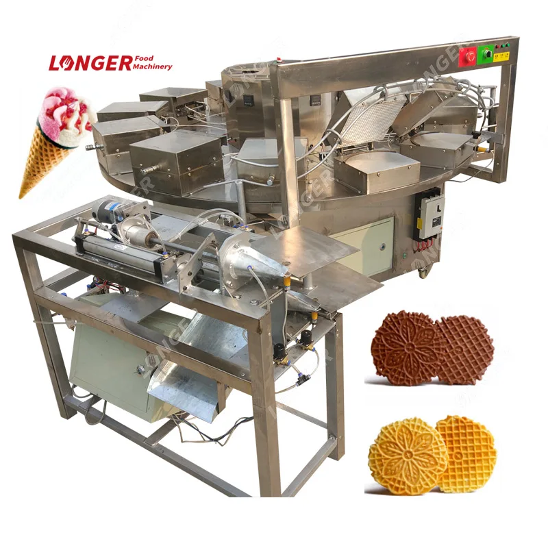 Commercial Used Pizzelle Machine Rolled Sugar Ice Cream Cone Moulding Machine