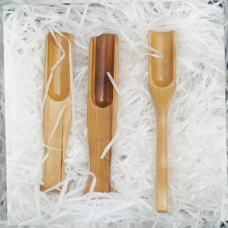 Factory 2.75*18cm Eco Friendly Bamboo Spoon Natural Bamboo Tea Spoon with Curved Handle