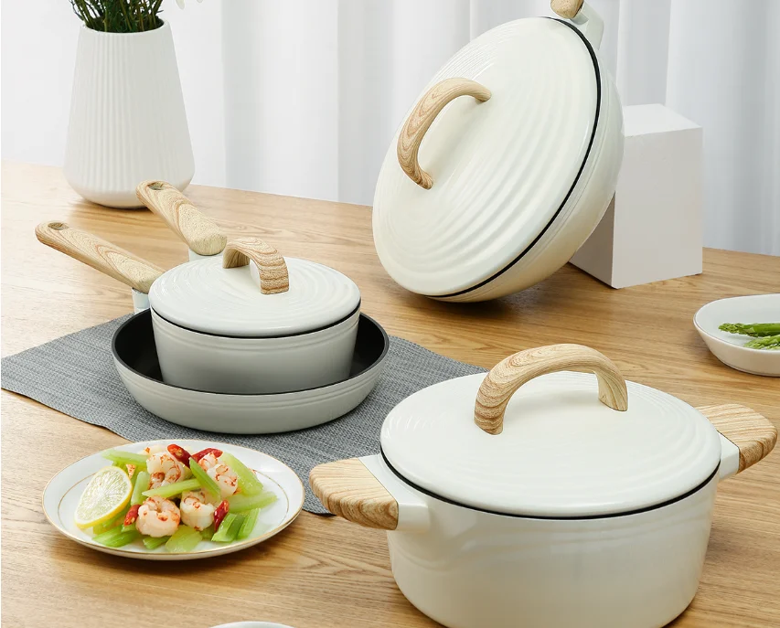GROWTH RINGS SERIES die-casting aluminium cookware set non-stick