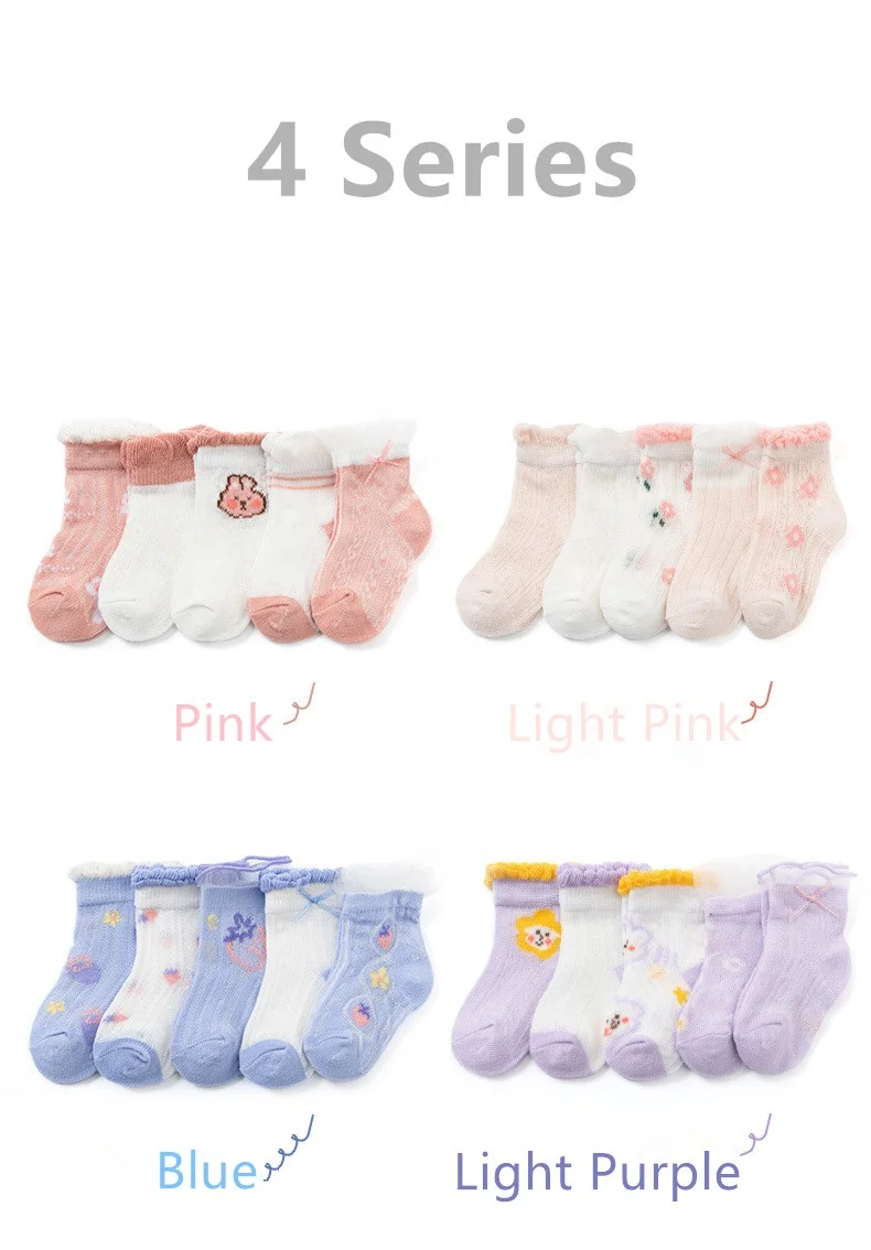 Super thin bow-knot baby socks girls baby lace mesh socks for summer