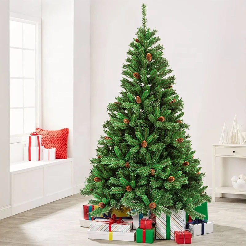 Customized Christmas Decoration 7ft Thick PVC Colorful Artificial Christmas Tree Decor For Home Party