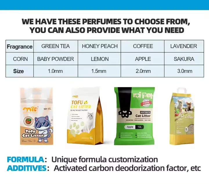 Factory Wholesale Custom Fast Clumping Dust Free Environmentally Friendly Materials Active Carbon Crush Bentonite Cat Litter