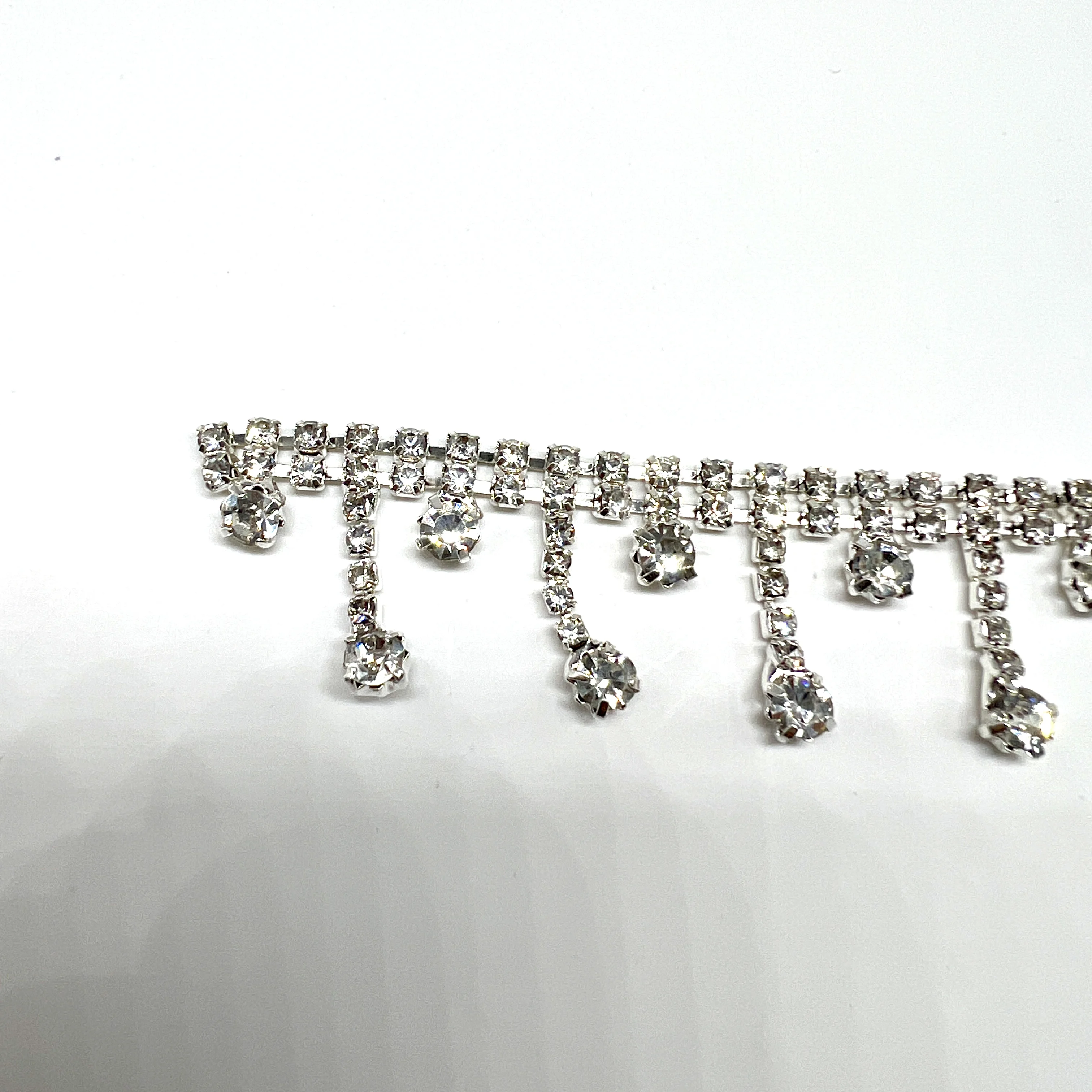 Wholesale Customization Rhinestones Chain Trim For Shoe Trimming Decorations Long Fringe