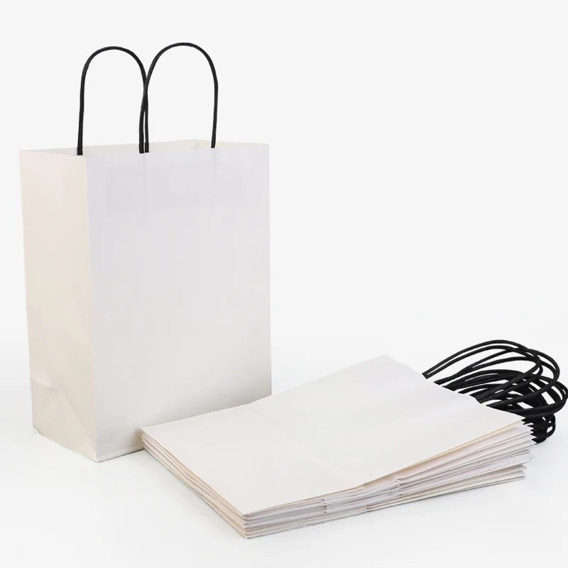 Customizable Unique Design Printed Sturdy Twist Handles Brown bolsas de papel de kraft Khaki Paper Bag