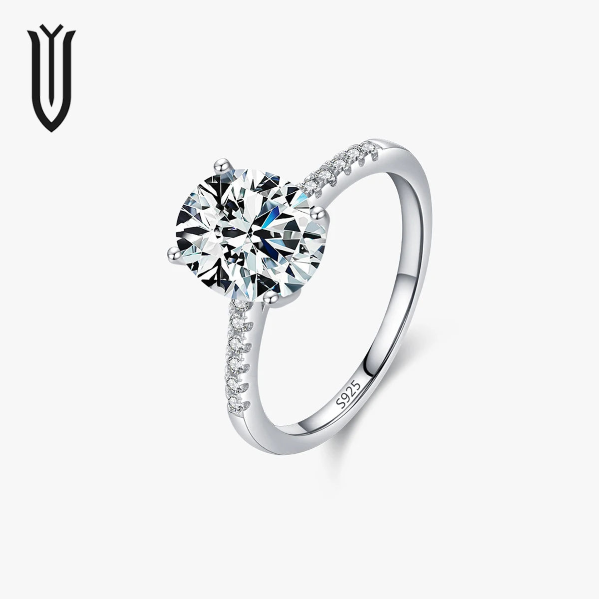 Hot selling high-quality zircon egg shaped ring for women 925 sterling silver proposal wedding diamond ring jewelry wholesale silver engagement rings