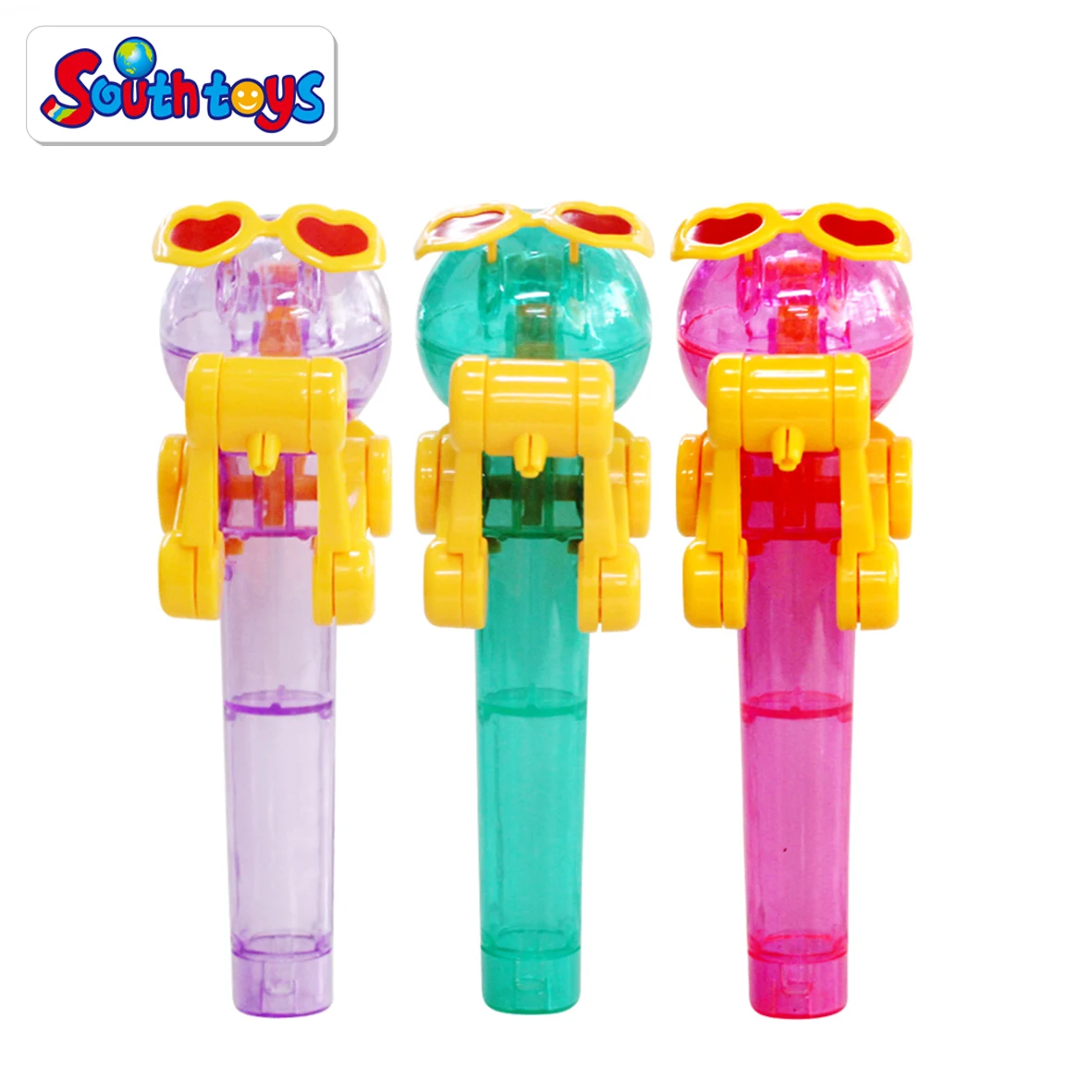 Creative Design Plastic Eating Lollipop Robot Lollipops Man Holder Candy Stand Gifts
