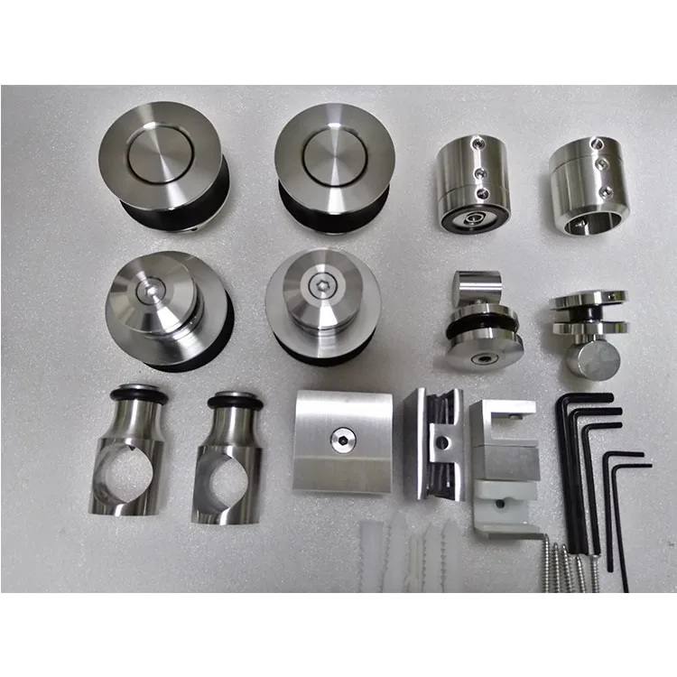 Mirror 304 Stainless Steel Glass Shower Sliding Door Hardware