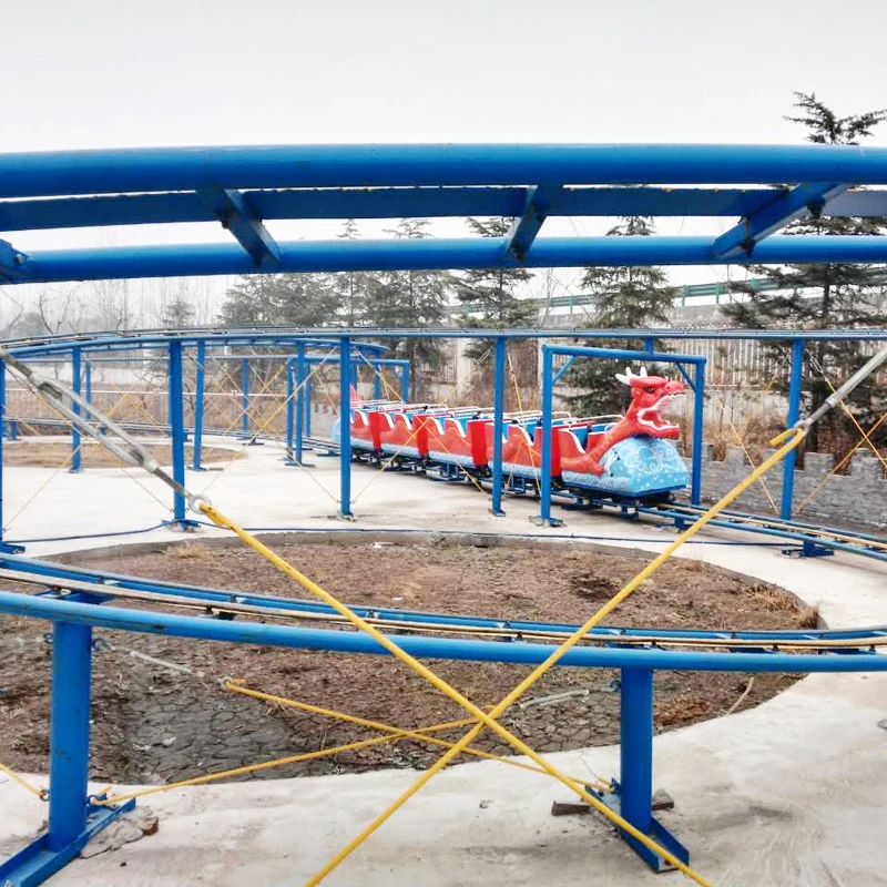 Amusement Park Rides Roller Coaster 16 Seats Sliding Dragon Family Roller Coaster For Sale