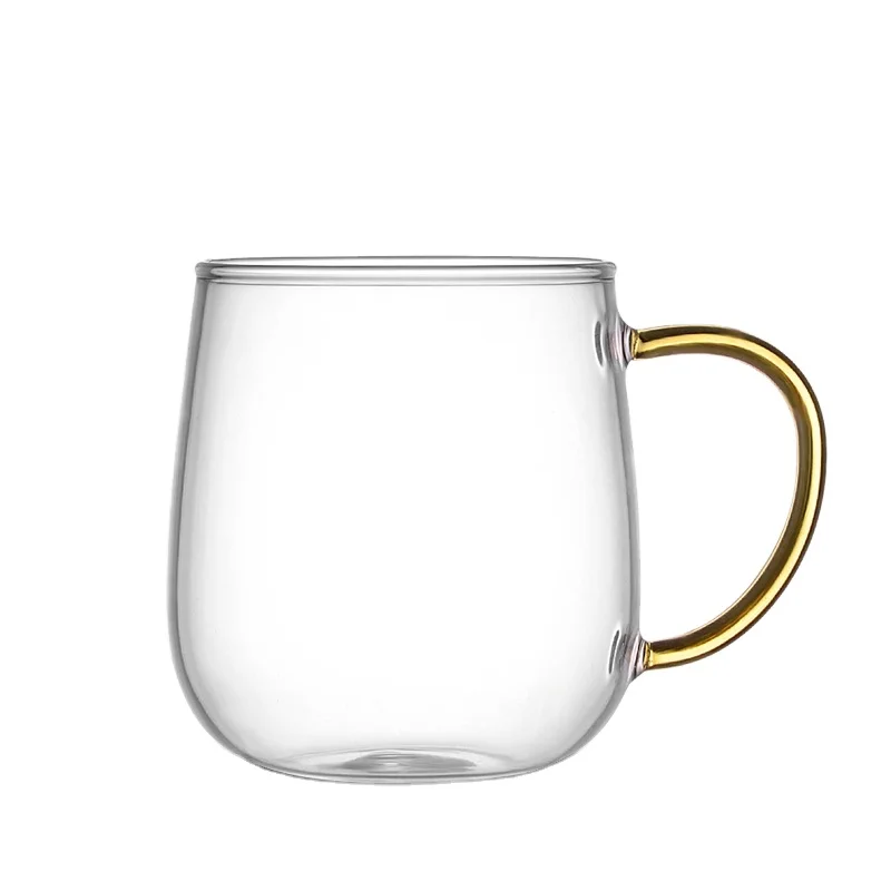 
Wholesale High Quality Coffee and Tea Glass Cups in Bulk with Colorful Handle 