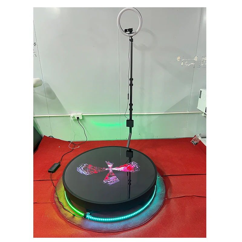 Drop Shipping Photo booth 360 Glass model Photo Booth 3D LED 360 photo booth for party