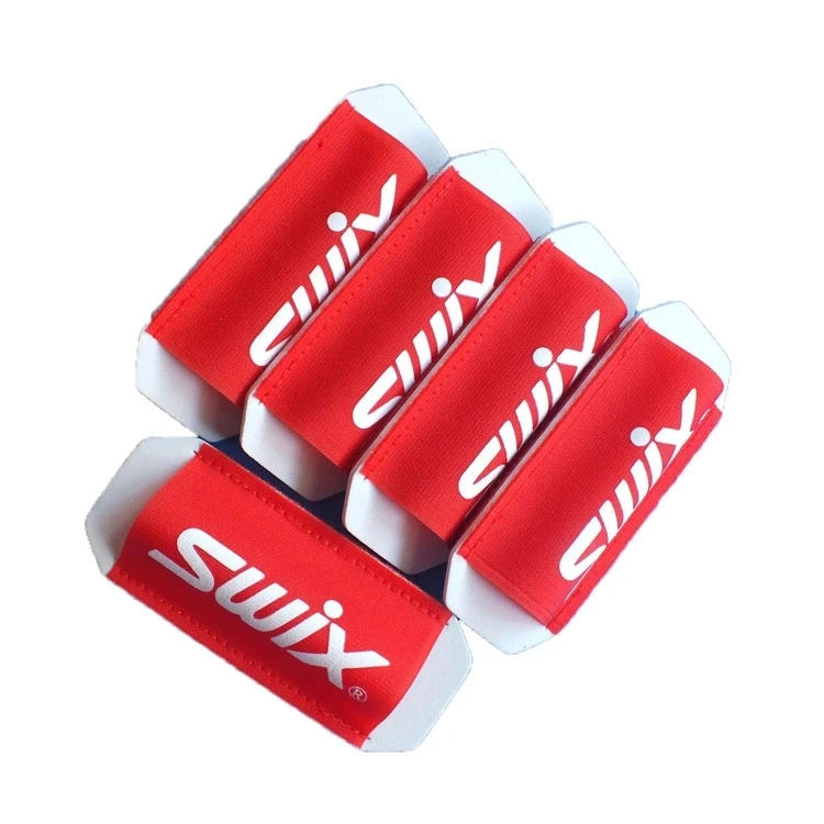 Sell well printed red fabric cross country racing nordic ski strap custom ski set