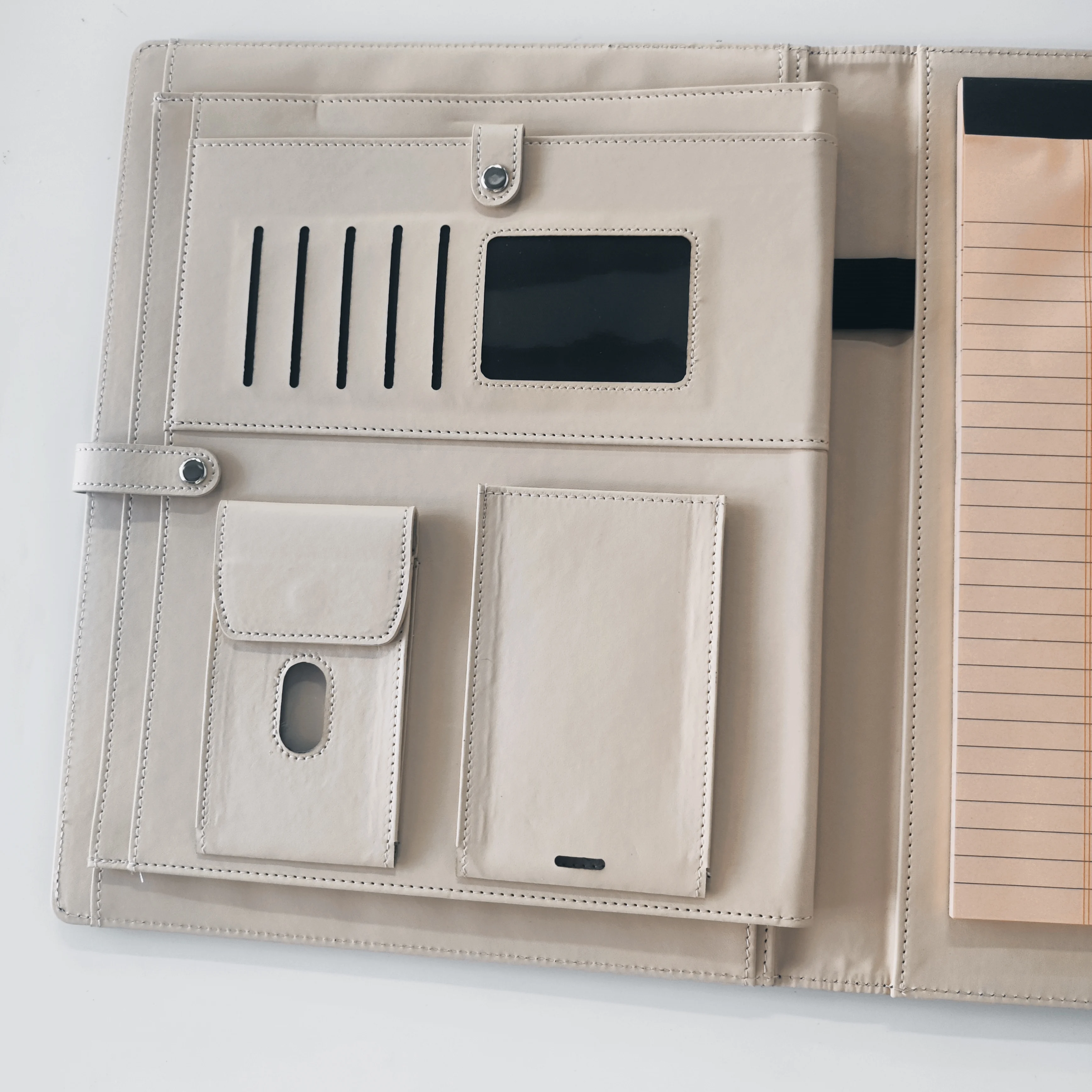 Индивидуальные пользовательские разные размеры A4 B5 тонкий Padfolio кожаный портфель Папка Бизнес-портфолио для мужчин