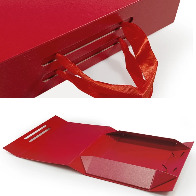 Custom luxury Colorful Reusable Clothing Box Packaging For Women Underwear Packaging Folding Ribbon Magnetic Gift Box