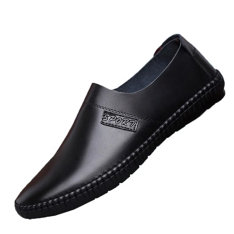 
new style oil resistance PU men slip on stitching casual shoes 