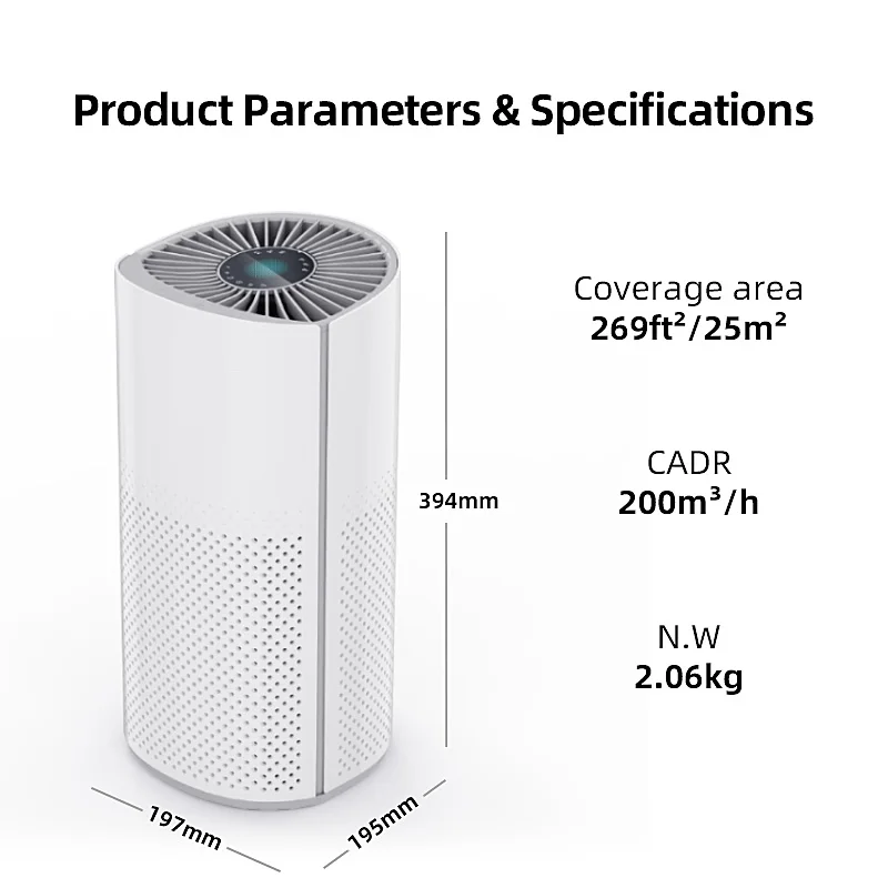 3 In 1 Mini Remove Smoke Dust Hepa H13 Carbon Air Cleaner Small Ionizer Air Purifier For Office Room