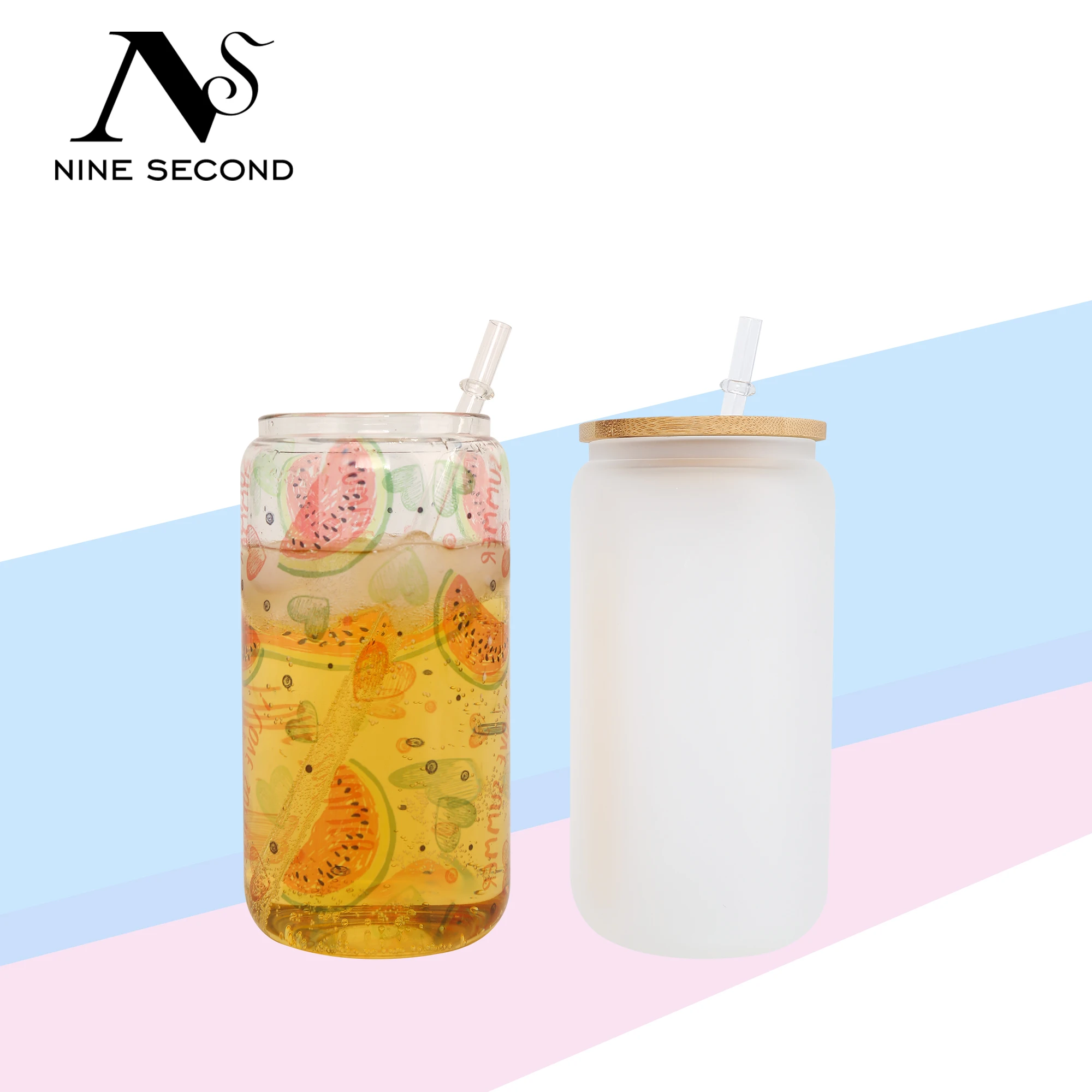 Sublimation blank coke glasses mug tumbler cola bottle soda shape 16oz beer glass can cup