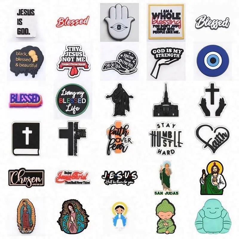 Jesus shoe charms PVC Custom Shoe Accessories adult shoe charms wholesale