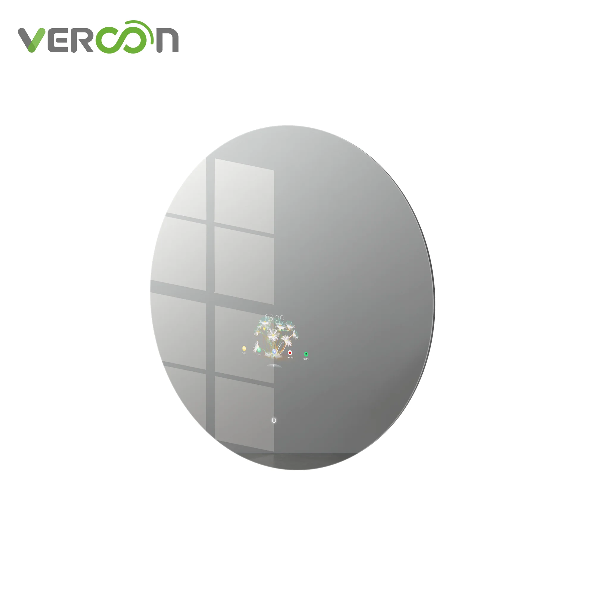 Vercon 2024 smart mirror Factory direct sales round frameless android backlit led backlit smart mirror