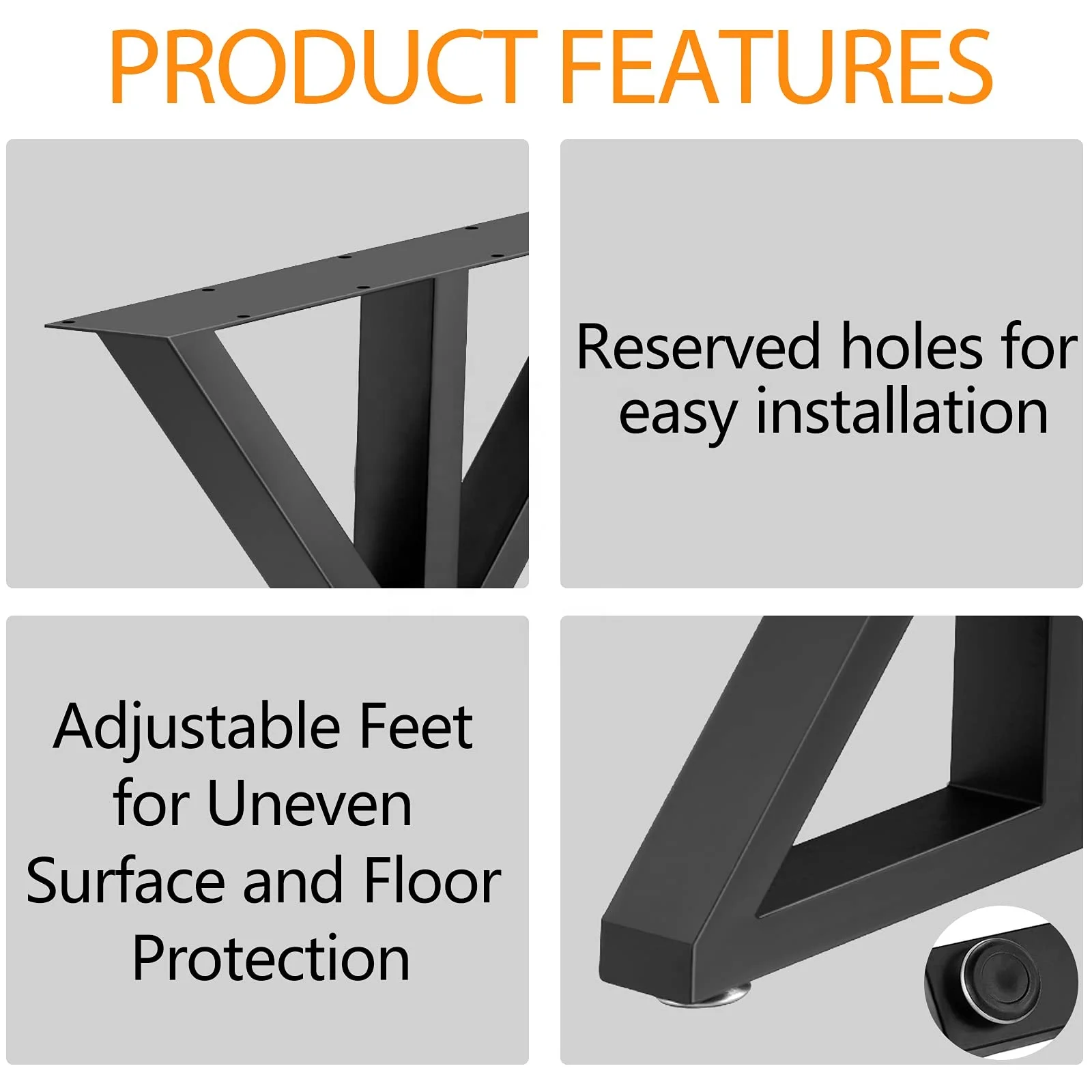 Table Legs Wrought Steel Round Bench Coffee Dining Industrial Restaurant Furniture Frames Cast Iron Table Legs Metal For Table