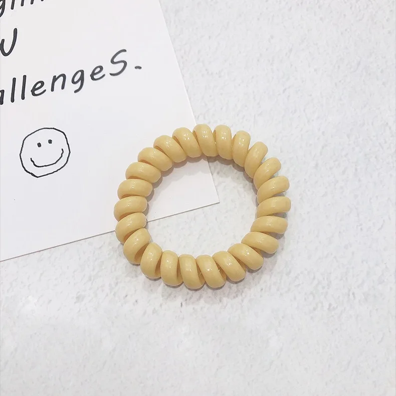 5.5cm Hot Selling Large  Mat Candy Telephone Cord Hair Band  Hair Band Elastic Band