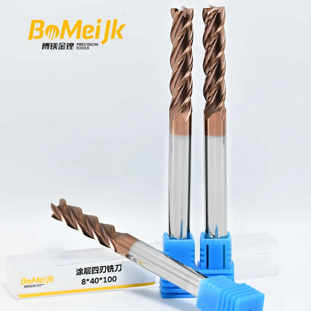 Высокопрочные прецизионные станки с ЧПУ 4 фрезы квадратным концом из карбида вольфрама Индивидуальная поддержка OEM