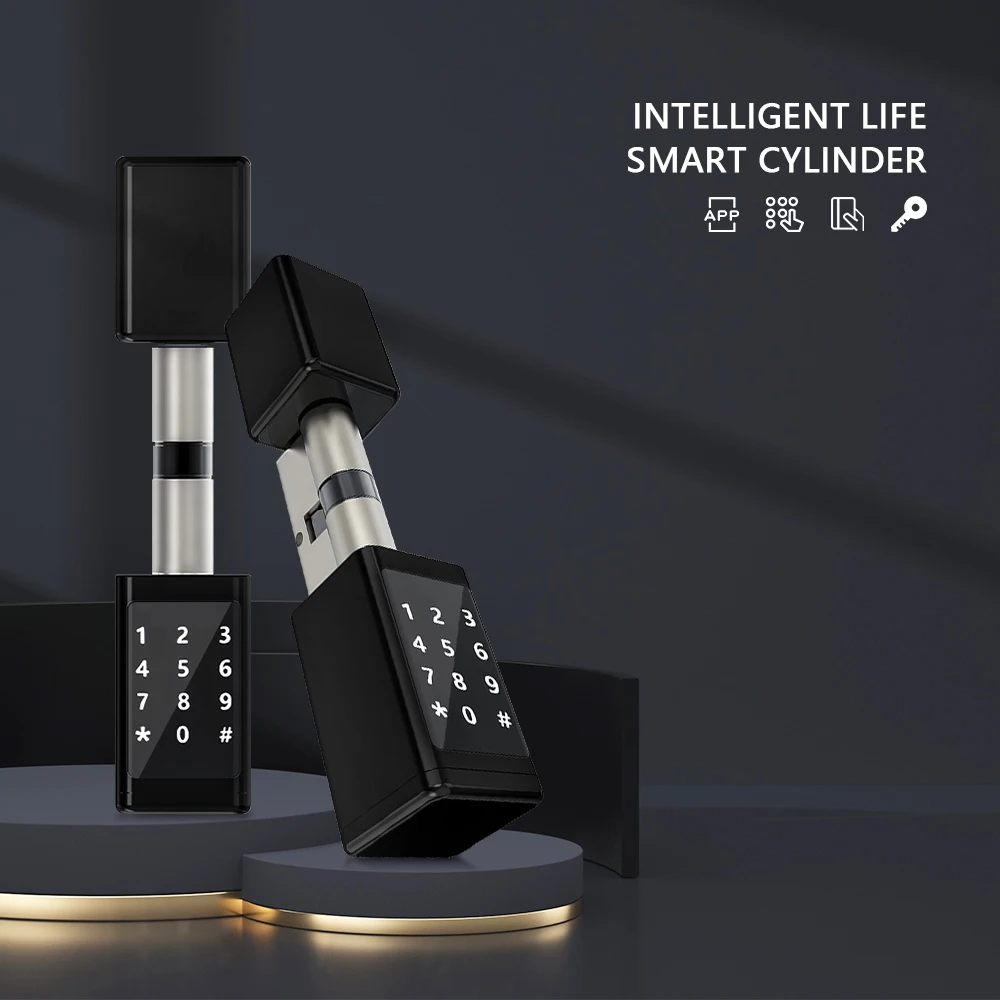 Eseye Remote Control Waterproof Smart Europe Cylinder Password Digital Electric Ttlock APP Smart Door Lock Cylinder