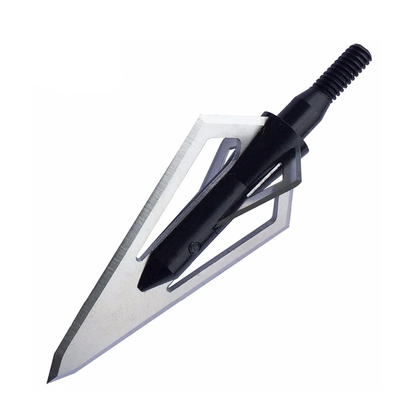 Hi Top Cabecas Largas Silver 6.5G/100gr Archery Field Points Arrow Point Mechanical Broadhead Fixed 2 Blade