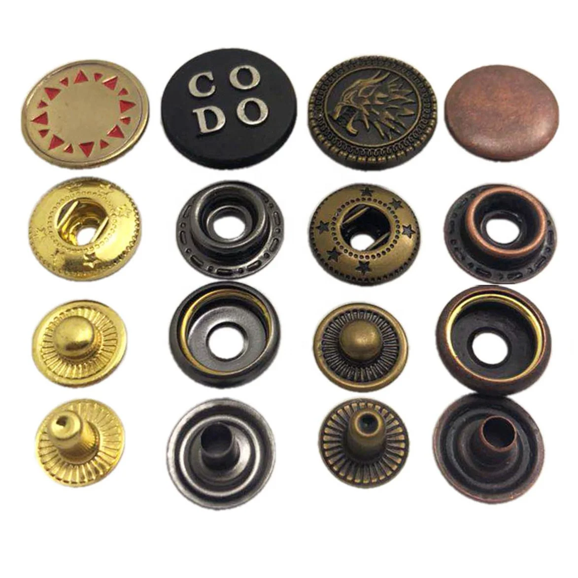 Пользовательский 15 мм пластиковый скрытый латунный пресс-гвоздик, металлическая пружинная защелкивающаяся кнопка