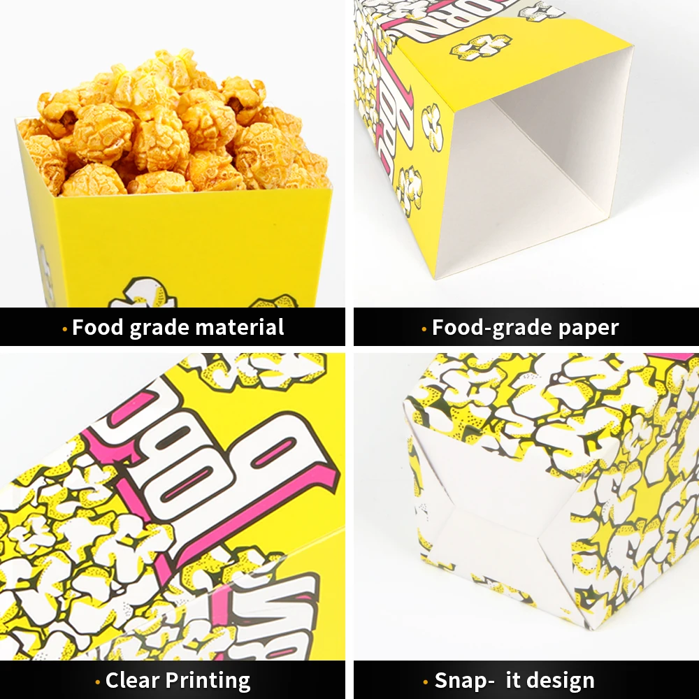 Квадратная бумажная коробка для попкорна