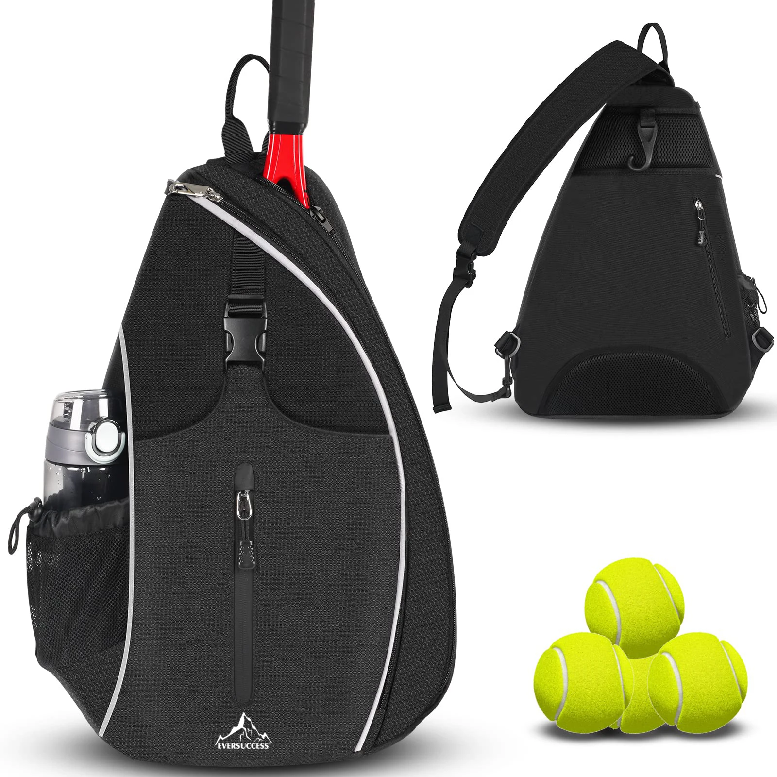 Men Women Holds Badminton Squash Rackets Racquets Water Resistant Tennis Crossbody Bag