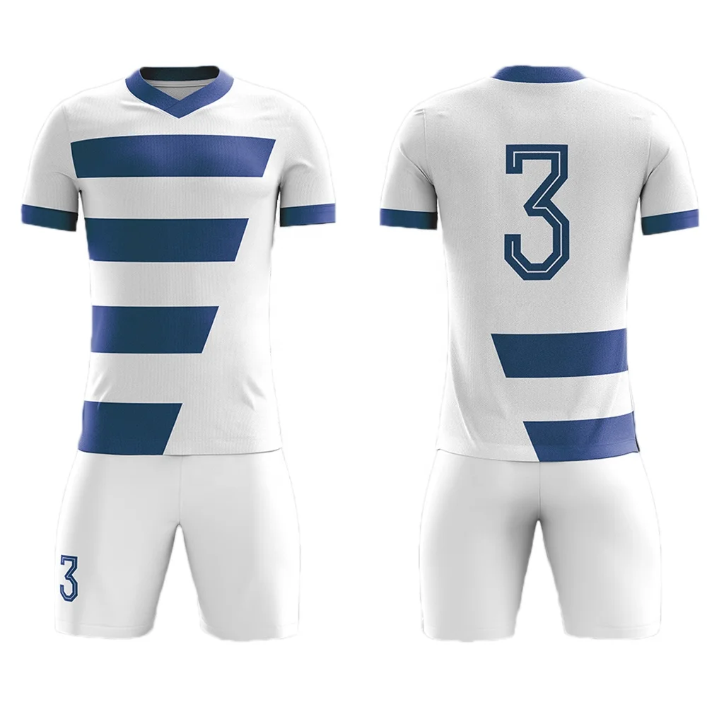 green white Custom Printing Adult Soccer Jersey Set Football Men Training Uniforms Set Foot Team Customized Jersey