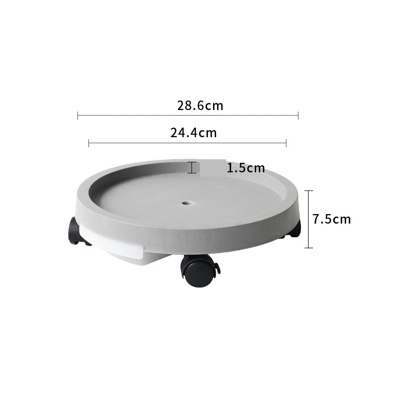 Support Flower Pot Tray Toughened Wheel Flower pot Roller,Round Moving Plant Pot Saucer Plant Stand Pallet for Outdoor Indoor