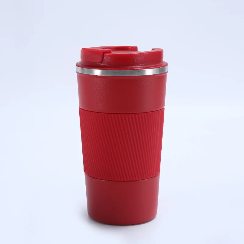 380ml 510ml 304 Stainless Steel Tumbler Coffee Insulated Travel Mug With Silicone Sleeve and Lid