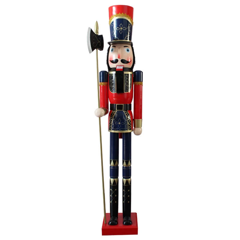 1.8m red body white leg soldier nutcracker large christmas gift home decoration