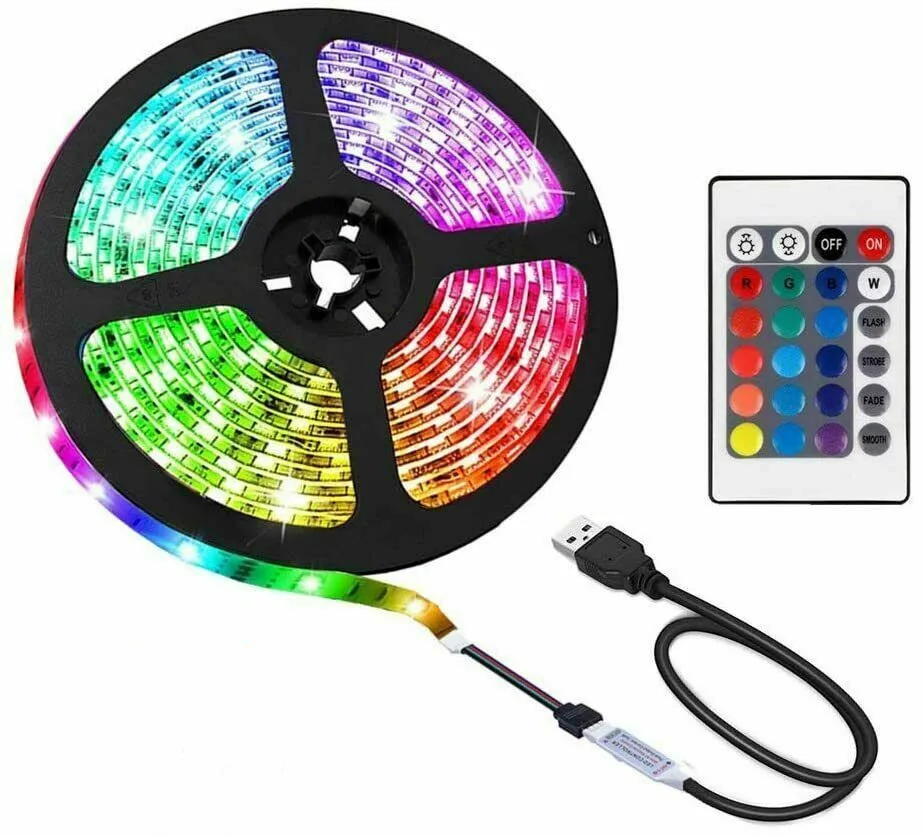 2M Waterproof  RGB kit flexible led Strip Light 24 Keys IR Remote Controller