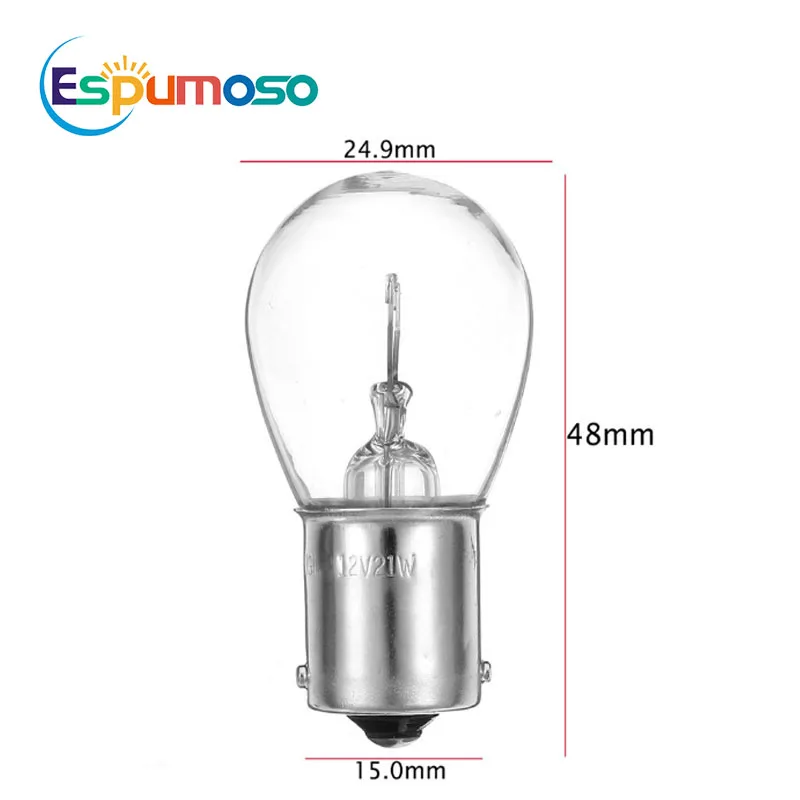Espumoso Hight Quality Halogen S25 Halogen Bulb  21W T5 T10 S25 Bulb More light lamps