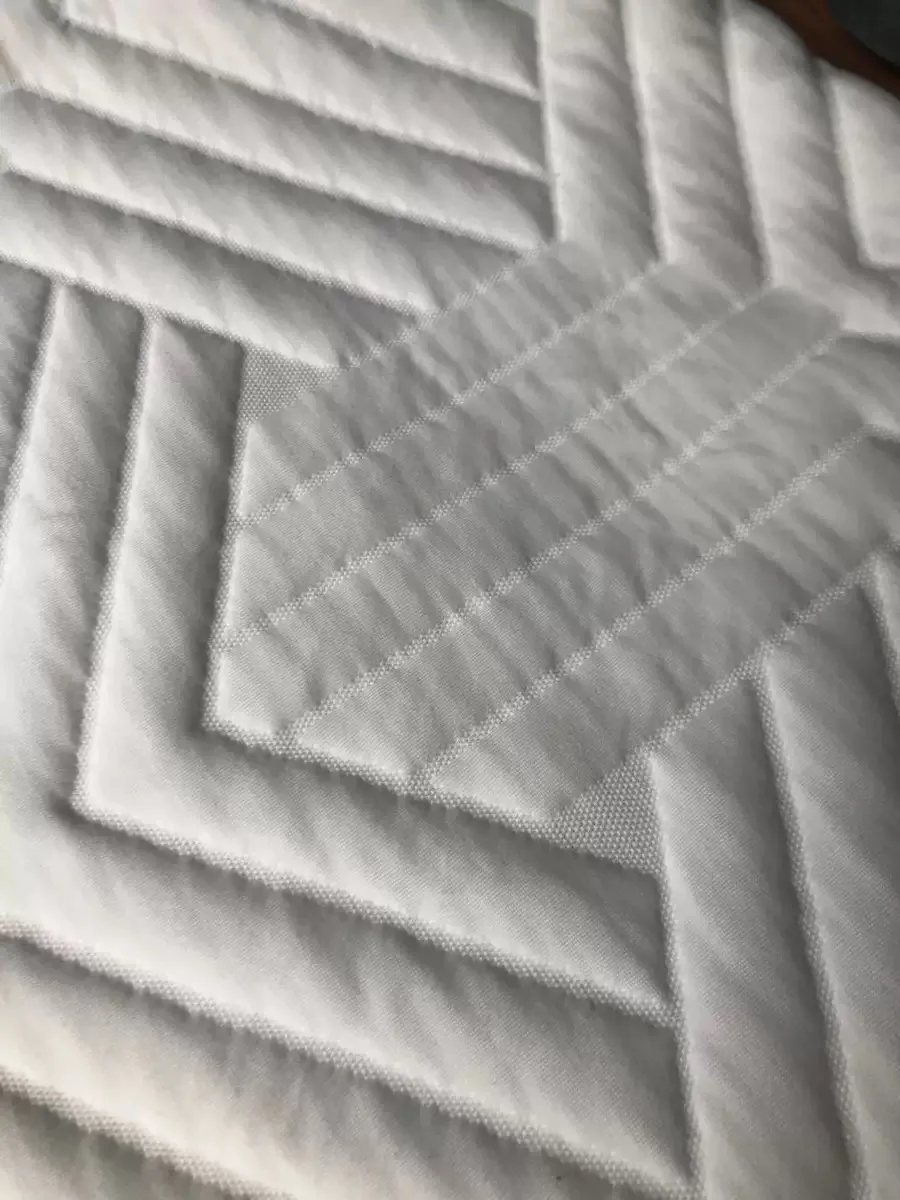 Manufacturer supply knitted air layer  sofa fabric soft white jacquard mattress fabric