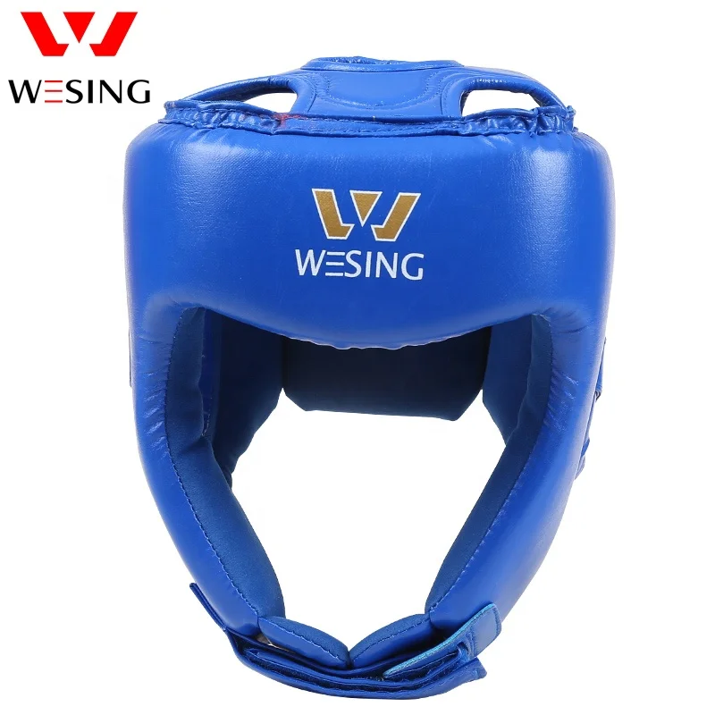 Wesing Professional Custom Competition Activities Boxing Headgear Blue Red Top Ten Model Head Guard Boxing